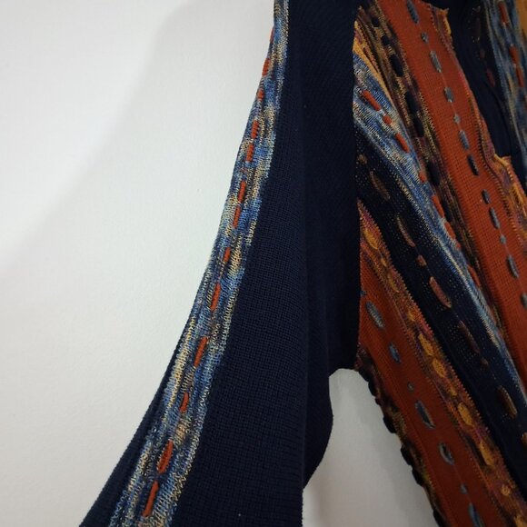 VTG Tundra Canada Coogi Style 3D Pullover Sweater Colorful 80s/90s Canada XL - Picture 5 of 11